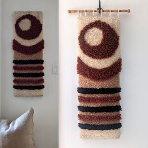 Vintage Latch Hook Wool Wall hanging